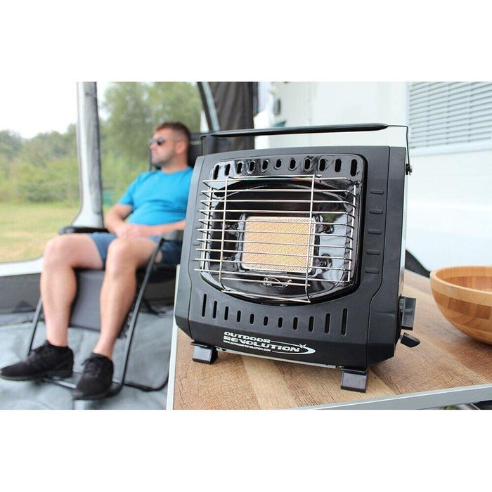 Outdoor Revolution Portable Gas Heater 1200W Camping Fishing Heater HEAT2100A UK Camping And Leisure