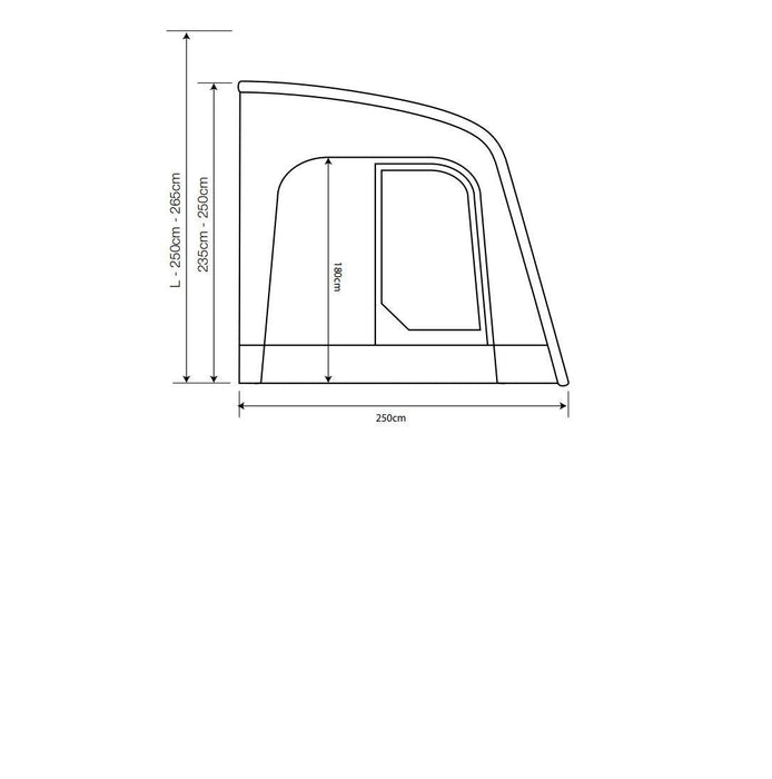 Outdoor Revolution Sportlite Air 320L Caravan Awning  (250-265cm) UK Camping And Leisure