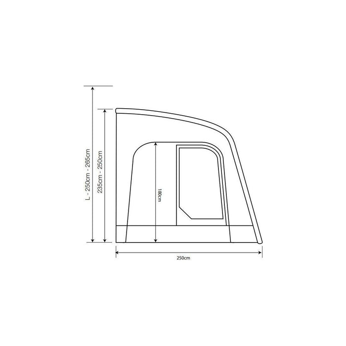 Outdoor Revolution Sportlite Air 320L Caravan Awning  (250-265cm) Outdoor Revolution - UK Camping And Leisure