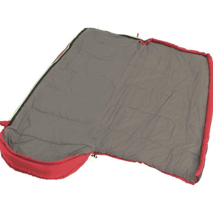 Outwell Campion Junior Kid / Childrens Sleeping Bag Red - 2 Season UK Camping And Leisure