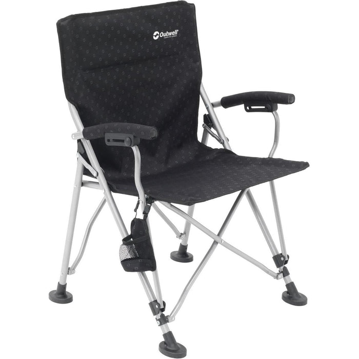 Outwell Campo Black Foldable Camping Chair with Padded Armrests Outwell - UK Camping And Leisure