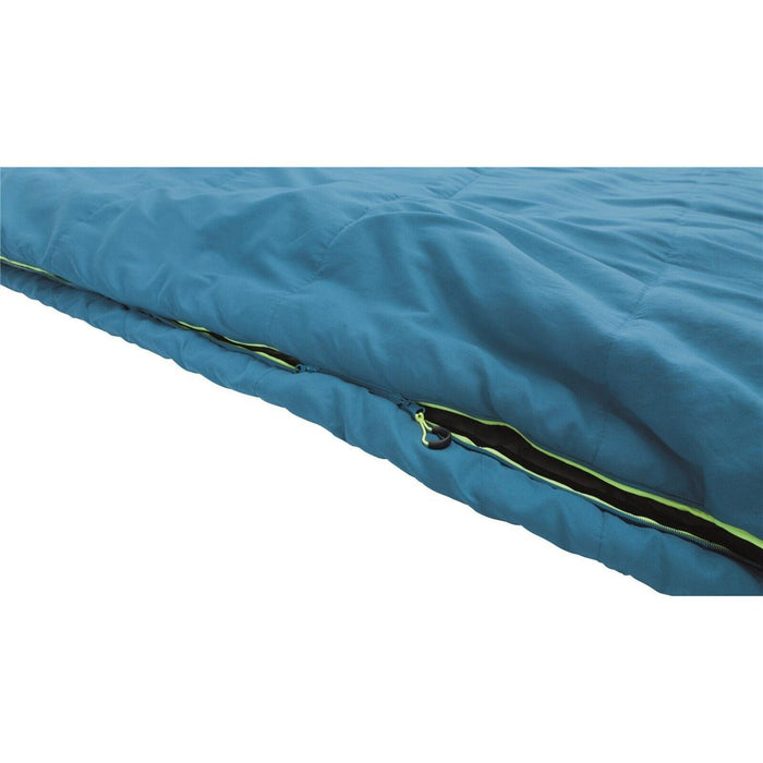 Outwell Celebration Lux Double Camping/Caravan Sleeping Bag Duvet - Blue - 2 Season - UK Camping And Leisure