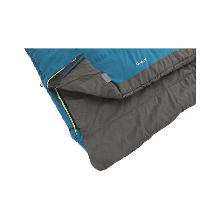 Outwell Celebration Lux Double Camping/Caravan Sleeping Bag Duvet - Blue - 2 Season Outwell - UK Camping And Leisure