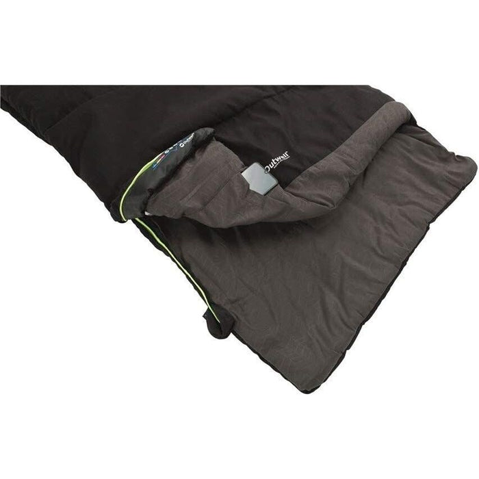 Outwell Celebration Luxury Single Sleeping Bag - Black - 2 Season Outwell - UK Camping And Leisure