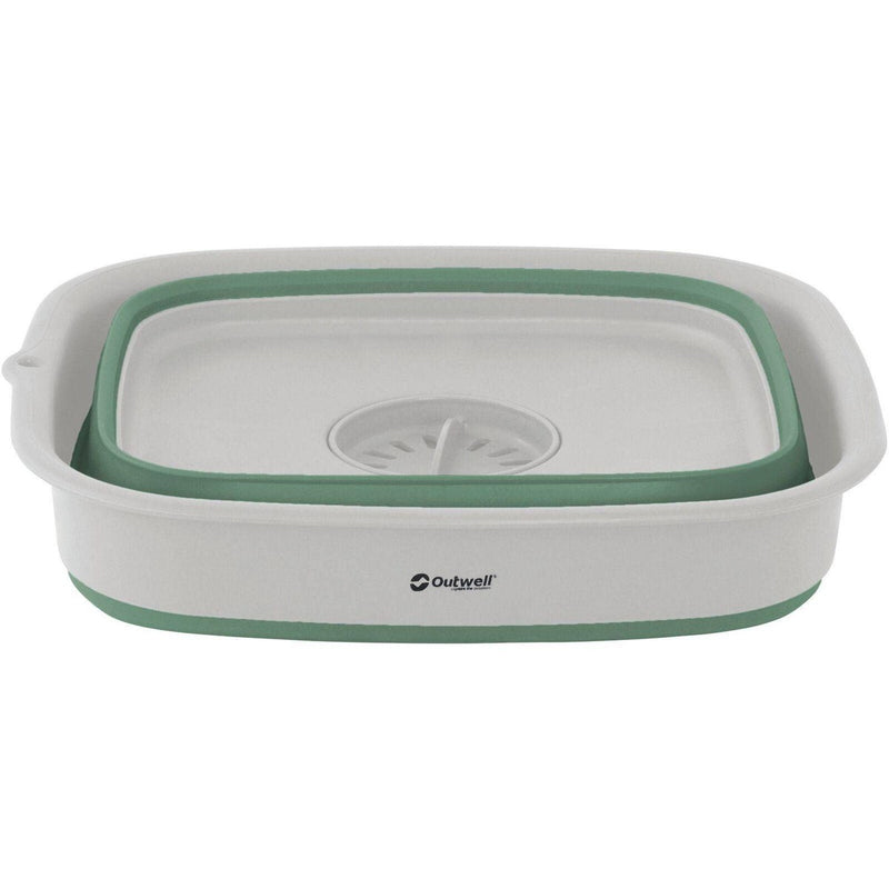 Outwell Collaps Callapsible Wash Bowl with Drain - Shadow Green Outwell - UK Camping And Leisure