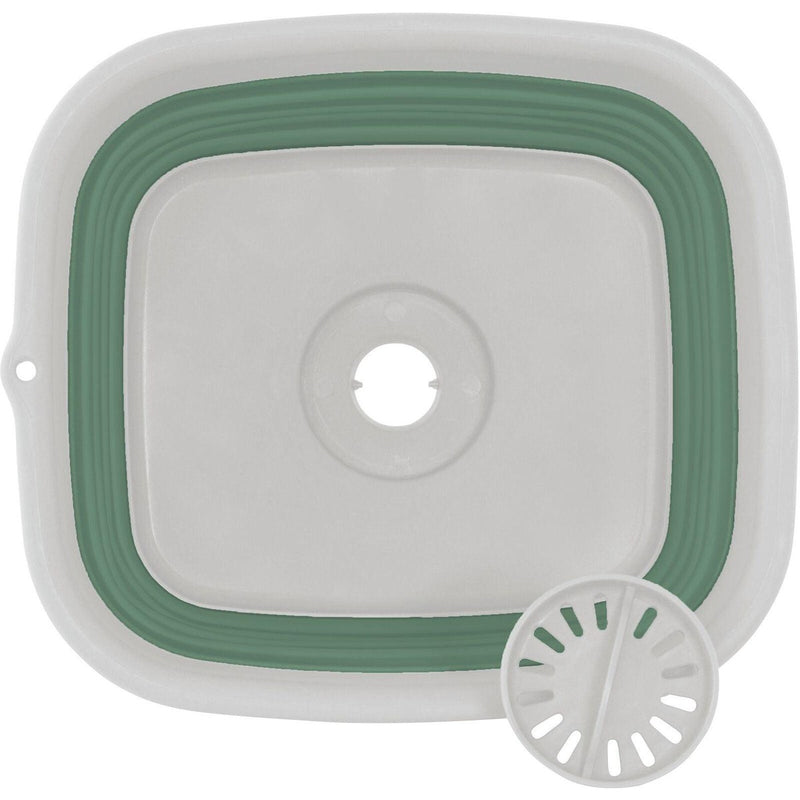 Outwell Collaps Callapsible Wash Bowl with Drain - Shadow Green Outwell - UK Camping And Leisure
