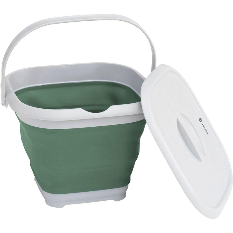 Outwell Collaps Collapsible Bucket Square w/lid 9l Outwell - UK Camping And Leisure
