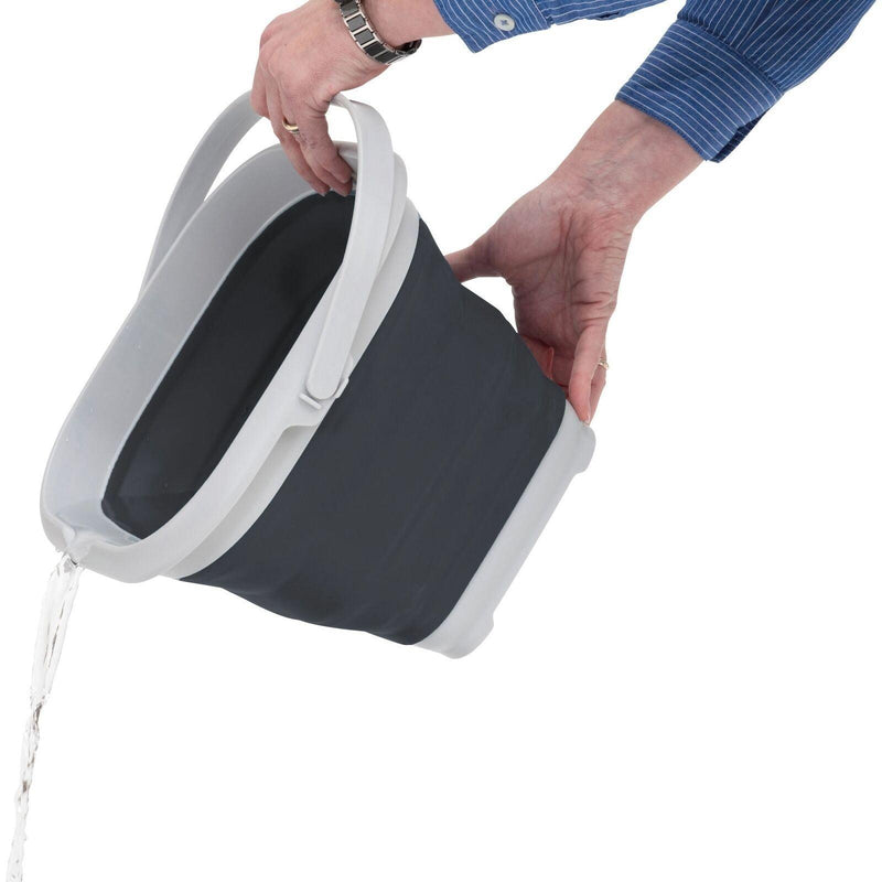 Outwell Collaps Collapsible Bucket Square w/lid Navy Night 9l Outwell - UK Camping And Leisure