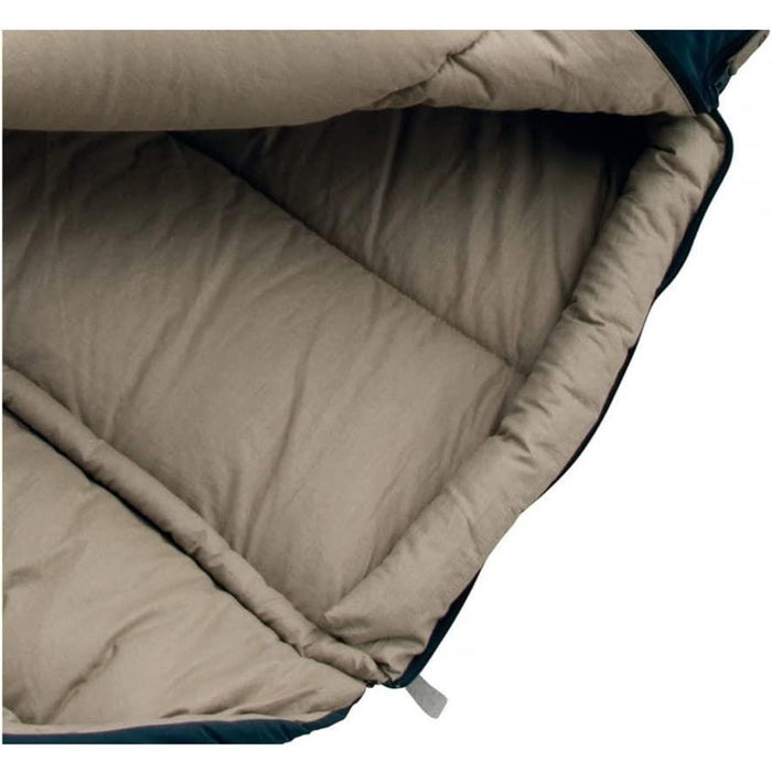 Outwell Constellation Lux Double Luxury 3 - 4 Season Sleeping Bag - Brown UK Camping And Leisure