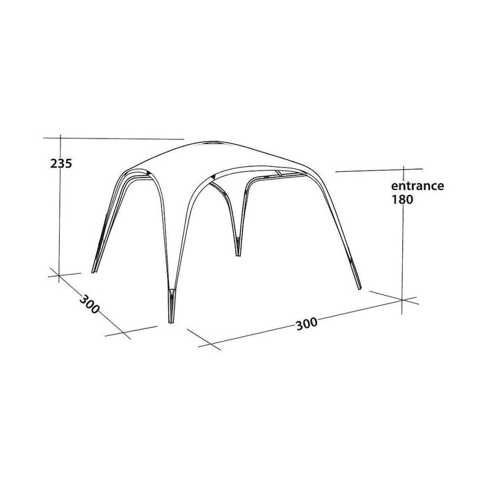 Outwell Event Lounge Medium 3m x 3m Shelter (111362) - Sun/UV Protection UK Camping And Leisure