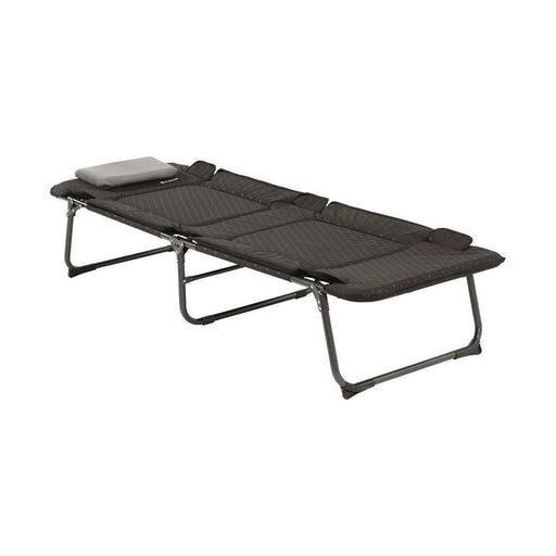 Outwell Pardelas M Foldaway Single Bed / Lounger in Black Camping UK Camping And Leisure