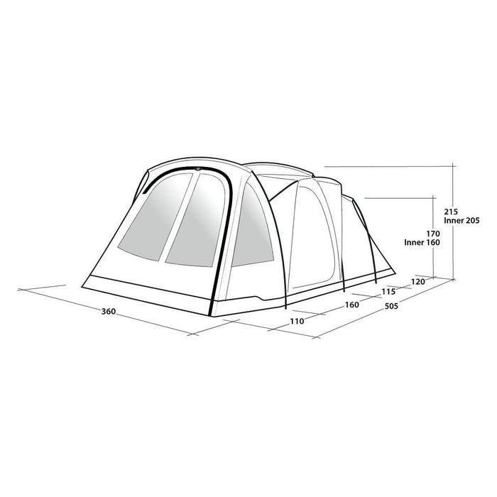 Outwell Springwood 6SG 6 Berth Pole Tent Outwell - UK Camping And Leisure