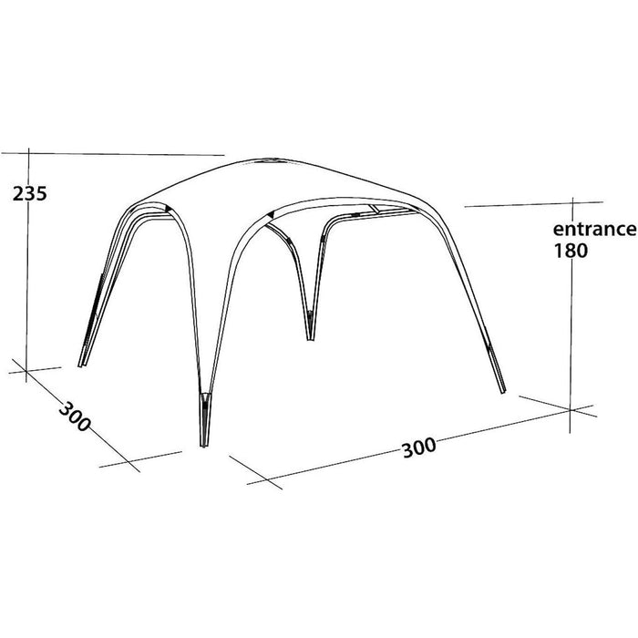 Outwell Summer Lounge Medium 3 x 3 Event Shelter Gazeebo with UPF 50+ UK Camping And Leisure