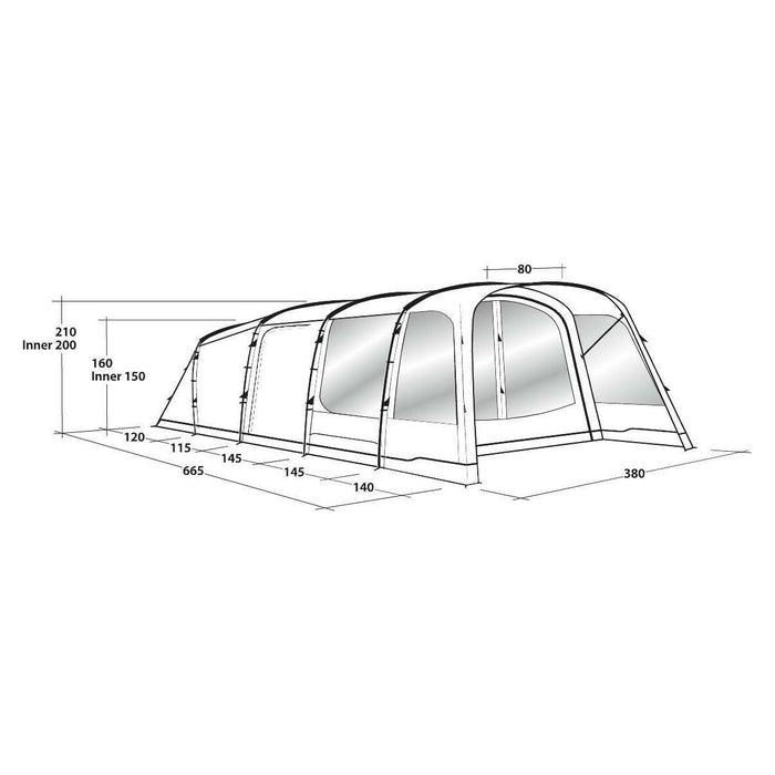 Outwell Tent Greenwood 6 6 Berth Pole Tent Outwell - UK Camping And Leisure