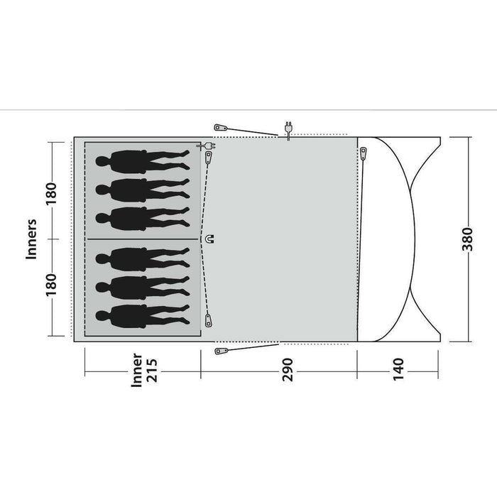 Outwell Tent Greenwood 6 6 Berth Pole Tent Outwell - UK Camping And Leisure