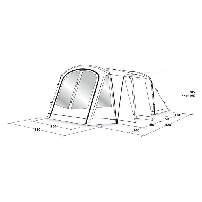 Outwell Tent Nevada 5 Berth Pole Tent Outwell - UK Camping And Leisure