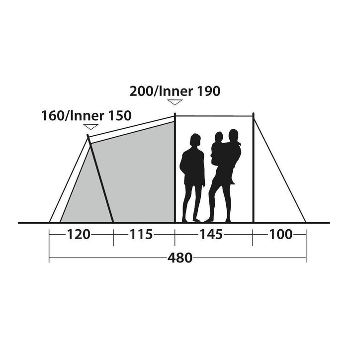 Outwell Tent Springwood 4SG 4 Berth Pole Tent Outwell - UK Camping And Leisure