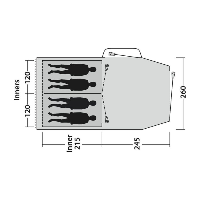 Outwell Tent Springwood 4SG 4 Berth Pole Tent Outwell - UK Camping And Leisure