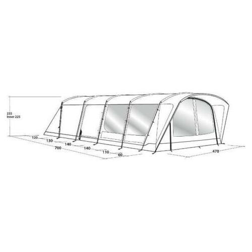 Outwell Tent Vermont 7 Berth Pole Tent Outwell - UK Camping And Leisure