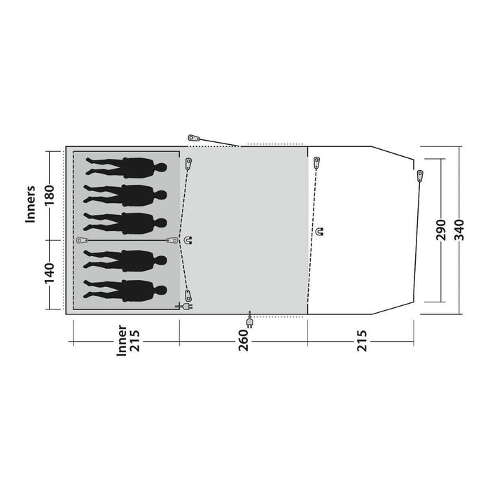 Outwell Tent Westwood 5 Berth Pole Tent Outwell - UK Camping And Leisure