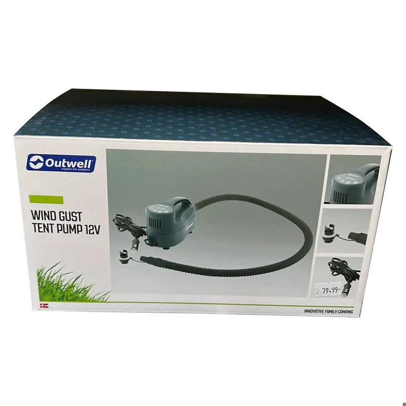 Outwell Wind Gust Tent Pump 12V, electrical pump to inflate tents / awnings