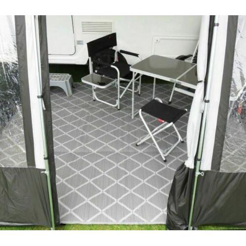 Paradise 2.5 X 2.5M Luxury Awning Carpet Moroccan Style Ground Sheet Grey Royal - UK Camping And Leisure