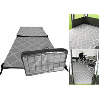 Paradise 2.5 X 3.5M Luxury Awning Carpet Moroccan Style Ground Sheet Grey