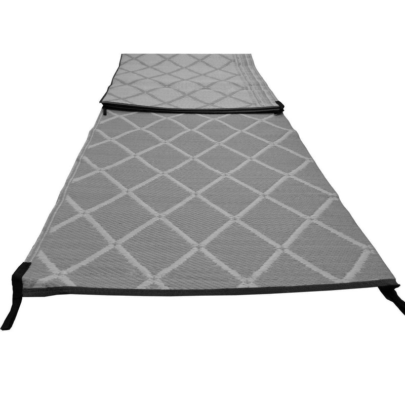 Paradise 2.5 X 8.0M Luxury Awning Carpet Moroccan Style Ground Sheet Grey Royal - UK Camping And Leisure