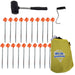 Blue Diamond Hard Ground 20 x Pegs Kit Orange Includes Storage Bag Mallet Puller Blue Diamond - UK Camping And Leisure