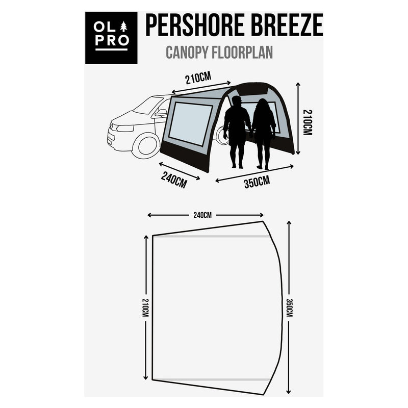 Olpro Pershore Breeze Inflatable Canopy Olpro - UK Camping And Leisure