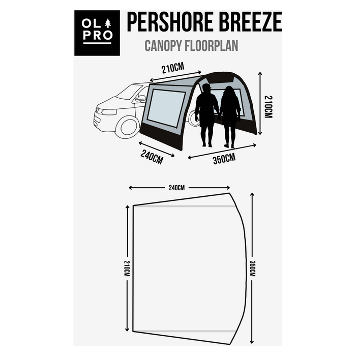 Olpro Pershore Breeze Inflatable Canopy Olpro - UK Camping And Leisure