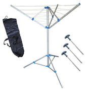 Portable Aluminium Clothes Line Via Mondo Camping Caravan Washing Airer Dryer Via Mondo - UK Camping And Leisure
