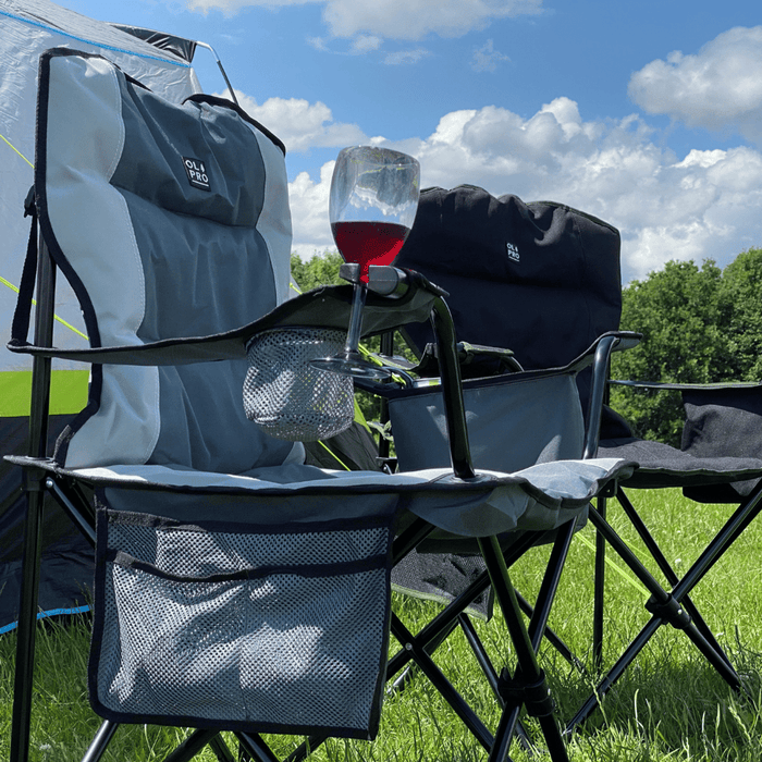 Olpro Henwick Chair Grey & Black Olpro - UK Camping And Leisure