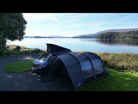 Vango Galli II Low Drive Away Awning Low Smoke | waterproof, sewn-in groundsheet, lightweight, freestanding