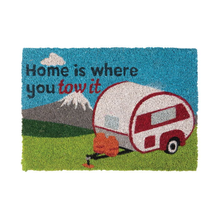 Quest Caravan Door Mat Home Is Where You Park It Outdoor Heavy Duty Coir UK Camping And Leisure