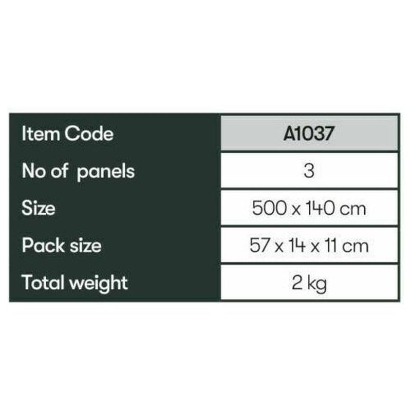Quest Falcon 500  Windbreak Camping Fishing Caravan Portable 500 x 140cm A103 Quest - UK Camping And Leisure