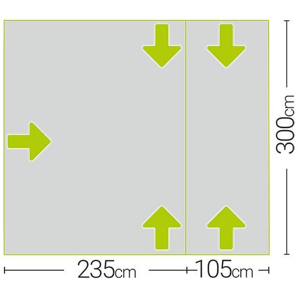 Quest Falcon AIR 300 HIGH Inflatable Drive Away Campervan Awning 240-270cm Quest - UK Camping And Leisure