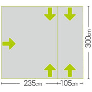 Quest Falcon HIGH Drive Away Campervan Awning Pole 240-270cm Quest - UK Camping And Leisure
