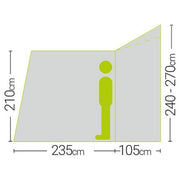 Quest Falcon HIGH Drive Away Campervan Awning Pole 240-270cm Quest - UK Camping And Leisure