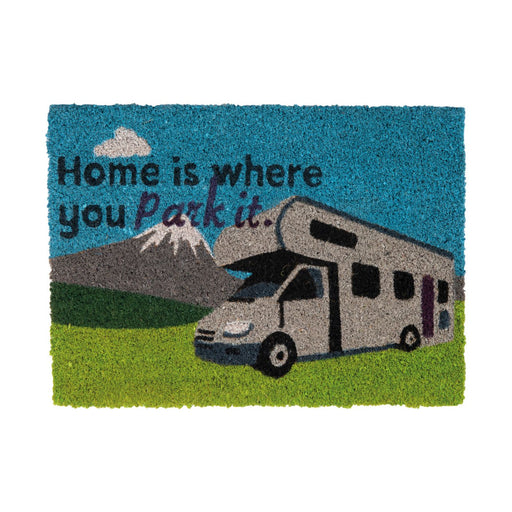 Quest Motorhome Door Mat Home Is Where You Park It Outdoor Heavy Duty Coir UK Camping And Leisure
