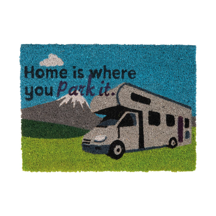 Quest Motorhome Door Mat Home Is Where You Park It Outdoor Heavy Duty Coir UK Camping And Leisure