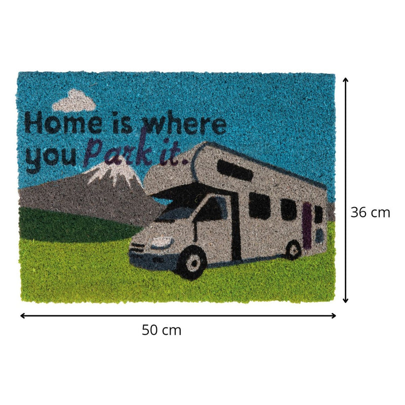 Quest Motorhome Door Mat Home Is Where You Park It Outdoor Heavy Duty Coir Quest - UK Camping And Leisure