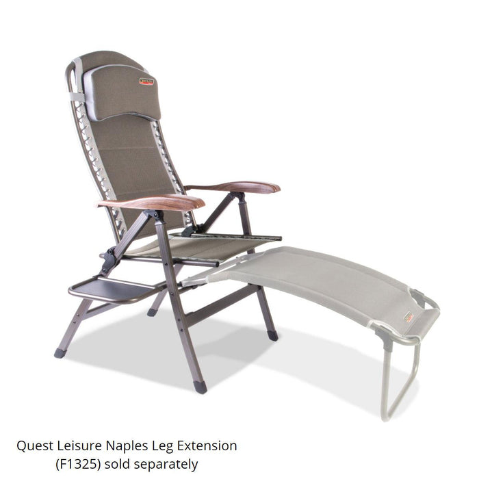 Quest Naples Pro Comfort Chair with Table Garden UK Camping And Leisure