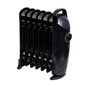 Quest Oil filled Radiator Black 7 Fin Radiator Low Wattage Caravan Motorhome Quest - UK Camping And Leisure