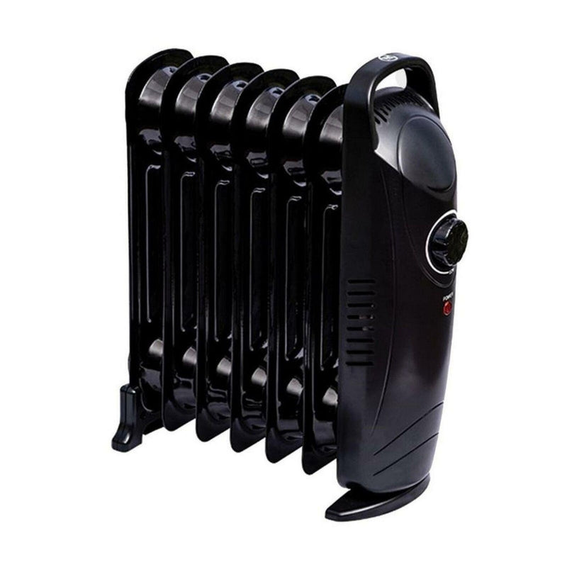 Quest Oil filled Radiator Black 7 Fin Radiator Low Wattage Caravan Motorhome Quest - UK Camping And Leisure