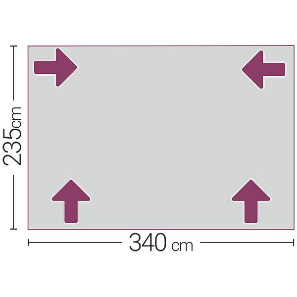 Quest Premium Steel Poled Kensington Caravan Porch Awning Any Season Quest - UK Camping And Leisure