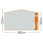 Quest Screen House 6 Pro Quick Pitch Camping Shelter Quest - UK Camping And Leisure