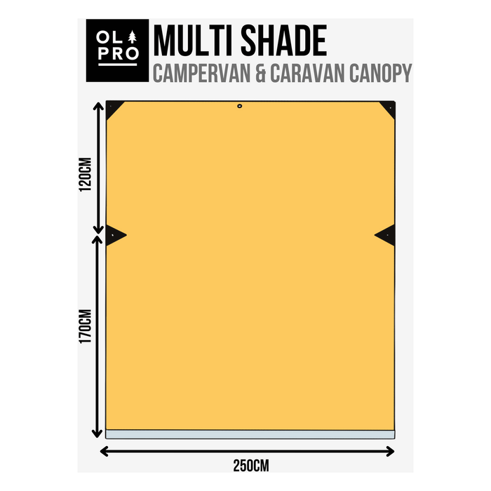 Olpro Rectangle Canopy/Shade (Orange l) Olpro - UK Camping And Leisure