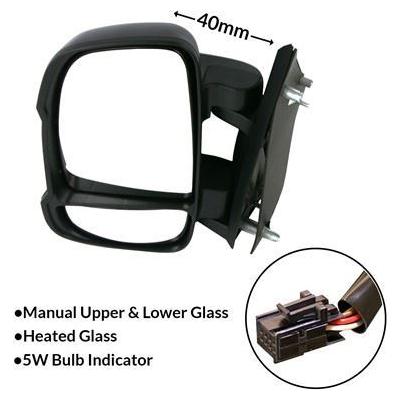 Replacement Mirror Assembly L/H Short Arm Manual 2006 On Ducato Boxer Jumper DUC UK Camping And Leisure