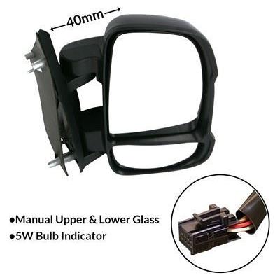 Replacement Mirror Assembly R/H Short Arm Manual 2006 On Ducato Boxer Jumper DUC UK Camping And Leisure
